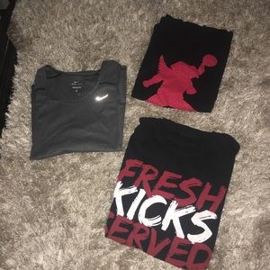 Jordan shirts and Nike tank top